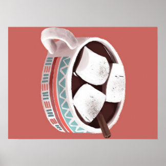 Heiße Schokolade - Vintages Niedliches Geschenk mi Poster