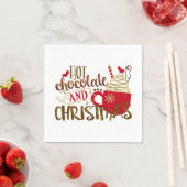 Heiße Schokolade & Weihnachten Glitzer Sparkle Serviette (Beispiel)