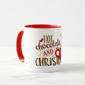Heiße Schokolade & Weihnachten Glitzer Sparkle Tasse (Vorderseite Links)