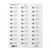 Heiße Schokolade Weihnachten Rücksendeadressen-Auf (Vorne)