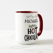 Heiße Schokolade Weihnachten und Individuelle Name Tasse (VorderseiteRechts)