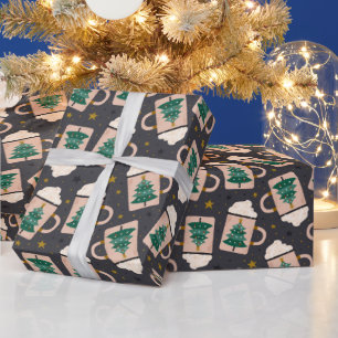 Heiße Schokolade Weihnachtsbaum Urlaub Geschenkpapier