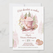 Heiße Schokolade Weihnachtsfeier Einladung (Vorderseite)