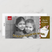Heiße Schokolade Weihnachtsfotokarte Feiertagskarte (Vorne/Hinten)