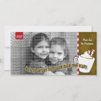 Heiße Schokolade Weihnachtsfotokarte Feiertagskarte