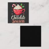 Heiße Schokolade Weihnachtsliebhaber Quadratische Visitenkarte (Vorne/Hinten)