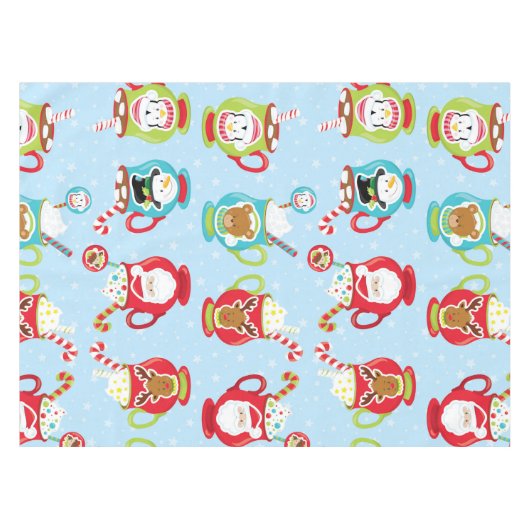 Heiße Schokolade Weihnachtstablett Tischdecke (Vorderseite (Horizontal))