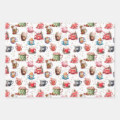 Heiße Schokolade Weihnachtswrapping Papier Set von (Vorderseite)