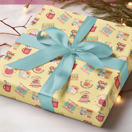 Heiße Schokolade Weihnachtswrapping Papier Set von