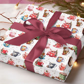 Heiße Schokolade Weihnachtswrapping Papier Set von