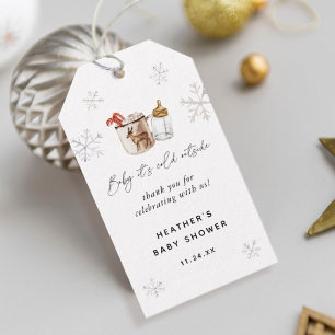 Heiße Schokolade Winter-Baby-Shower-Mitgebsel Geschenkanhänger