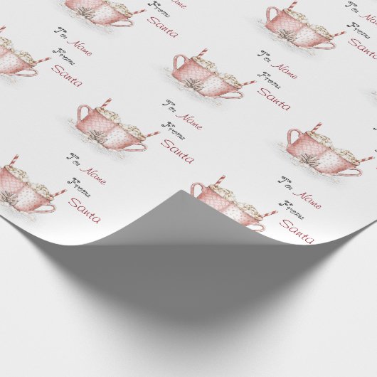 Heiße Schokolade zu und von Weihnachten Winter Geschenkpapier (Ecke)