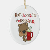 Heiße Schokoladen-Kenner-Jungen-Bär Keramikornament (Rechts)