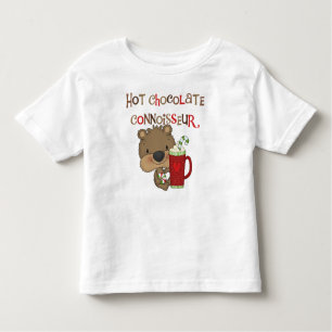 Heiße Schokoladen-Kenner-Jungen-Bär Kleinkind T-shirt