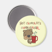 Heiße Schokoladen-Kenner-Jungen-Bär Magnet (Vorderseite/Rückseite)