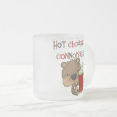 Heiße Schokoladen-Kenner-Jungen-Bär Mattglastasse (VorderseiteRechts)