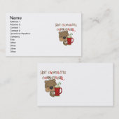 Heiße Schokoladen-Kenner-Jungen-Bär Visitenkarte (Vorne/Hinten)