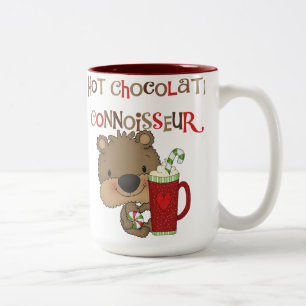 Heiße Schokoladen-Kenner-Jungen-Bär Zweifarbige Tasse