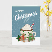 Heiße Schokoladen-und Lebkuchen-Plätzchen - Karte (Gelbe Blume)