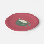 Heiße Schokoladen-WeihnachtsPappteller Pappteller (Schrägansicht)