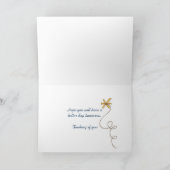 Heiße Schokoladengetränke mit Schneemänken Karte (Innenseite)