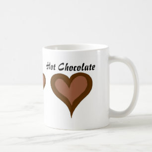 Heiße Schokoladenherzen Kaffeetasse
