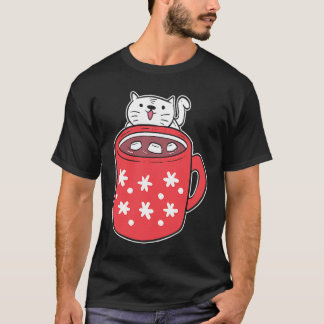 Heiße Schokoladenkatze Süßzahn T-Shirt