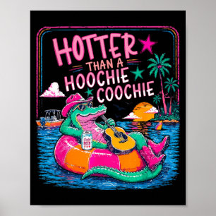Heiße Sommer Gator Sommer Urlaub Strand Poster
