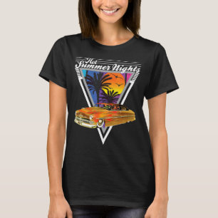Heiße Sommernächte 80er Tropischer Vintage Retro L T-Shirt