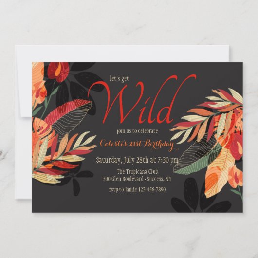 Heiße Sommerparty Einladung (Vorderseite)