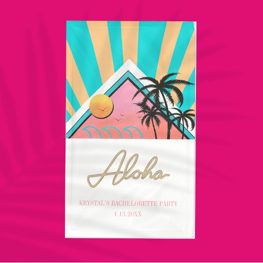 Heiße tropische Strand-Junggesellinnenparty Neon Banner
