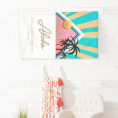 Heiße tropische Strand-Junggesellinnenparty Neon Banner (Insitu)
