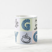 Heiße u. hygge Tasse (blaue Buchstaben u. (Mittel)