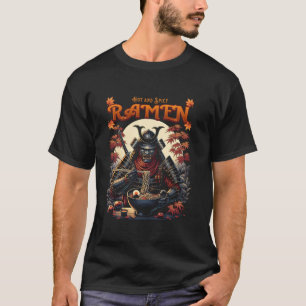 Heiße und scharfe Ramen Samurai - Lustiger Foodie T-Shirt