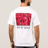 Heiße und scharfe rote Paprikaschoten T-Shirt (Rückseite)