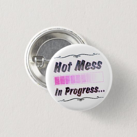 Heiße Verwirrung Button (Vorne & Hinten)