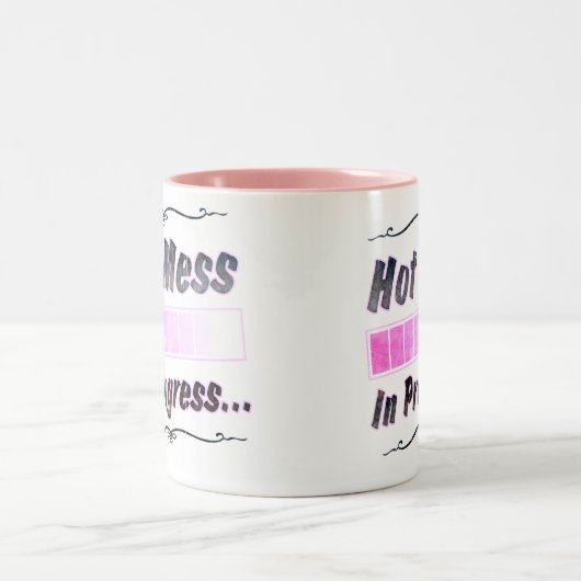 Heiße Verwirrung… laufend Zweifarbige Tasse (Mittel)