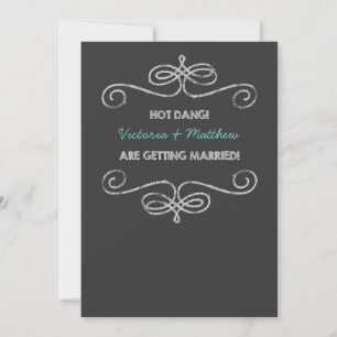 Heiße Vintage-Kreidetafel-Hochzeit Einladung