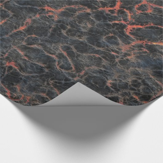 Heiße vulkanische Aschen-rote Linien des Geschenkpapier (Ecke)