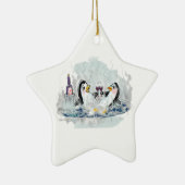 Heiße Wanne-Pinguine Keramik Ornament (Rechts)