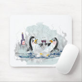 Heiße Wanne-Pinguine Mousepad (Mit Mouse)