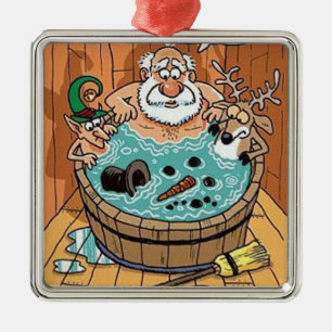 Heiße Wanne-Weihnachtsbaum-Verzierung Sankt Silbernes Ornament