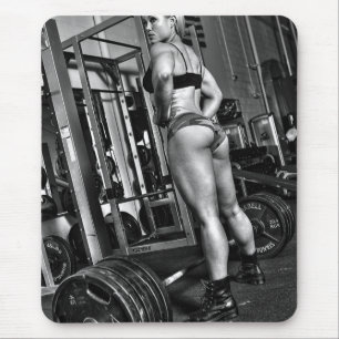Heiße weibliche Fitness-Mädchen Mousepad