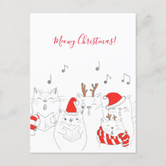 Heiße Weihnachten! Funny Cats/ Personalisiert Postkarte