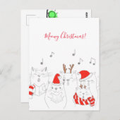 Heiße Weihnachten! Funny Cats/ Personalisiert Postkarte (Vorne/Hinten)