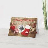 Heiße Weihnachten! Karte | Niedlich Kitten im Foto (Vorderseite)