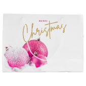 Heiße Weihnachtsbaumchen und Orchideen Große Geschenktüte (Rückseite)