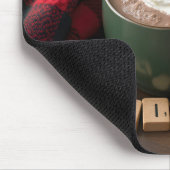 Heiße Weihnachtsschokolade mit Candy Cane Mousepad (Ecke)