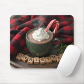 Heiße Weihnachtsschokolade mit Candy Cane Mousepad (Mit Mouse)