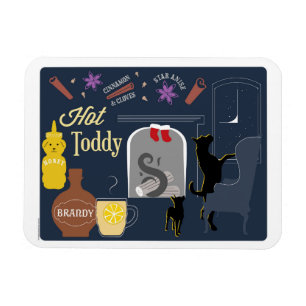 Heiße Winter-Cocktail-Toddy Magnet
